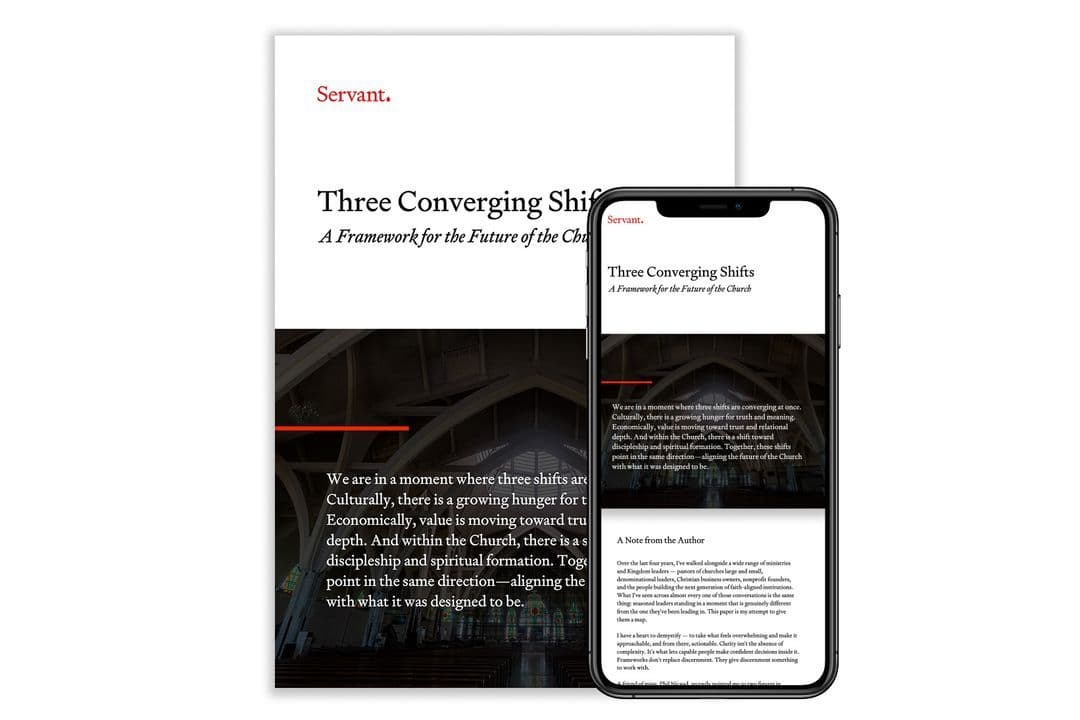 Artwork for Three shifts are reshaping the Church. Most leaders feel it. Few can name it.